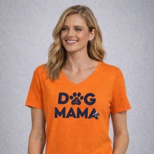 Life Is Good “Dog Mama” Tee | Bright Orange Feel-Good Cotton | NWT | Small
